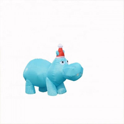 Lovely wholesale custom inflatable rhinoceros mascot cartoon christmas decoration supplies