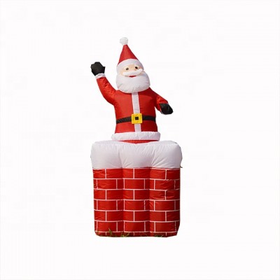 Wholesale new style LED lighted Christmas ornament for inflatable up & down santa on chimney